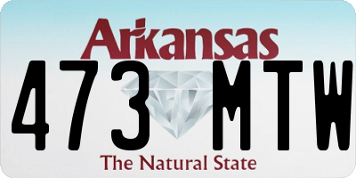 AR license plate 473MTW