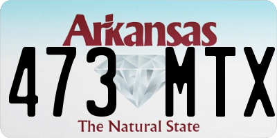 AR license plate 473MTX