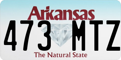 AR license plate 473MTZ