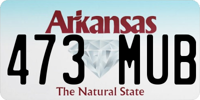 AR license plate 473MUB