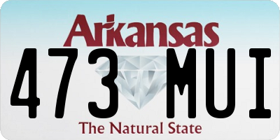 AR license plate 473MUI