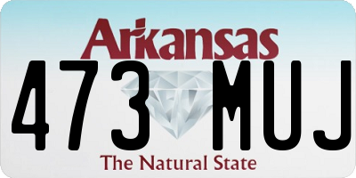 AR license plate 473MUJ