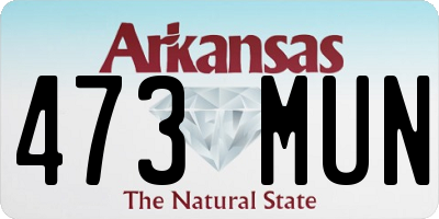 AR license plate 473MUN