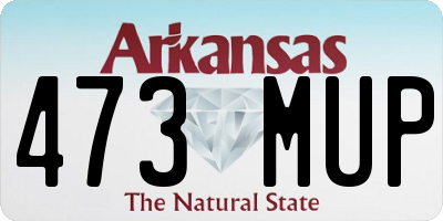 AR license plate 473MUP