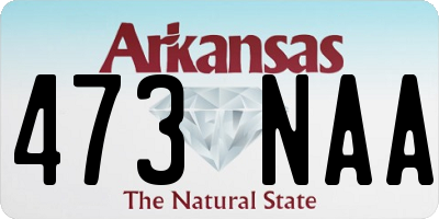 AR license plate 473NAA