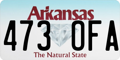 AR license plate 473OFA