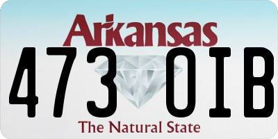 AR license plate 473OIB
