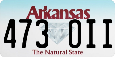 AR license plate 473OII
