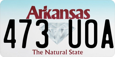AR license plate 473UOA