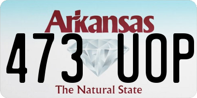 AR license plate 473UOP