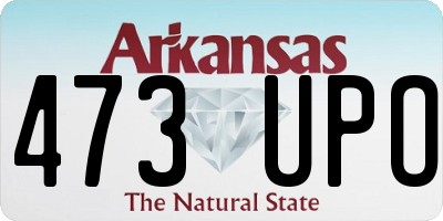 AR license plate 473UPO