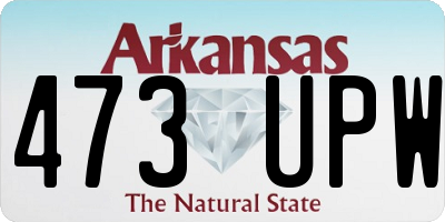 AR license plate 473UPW