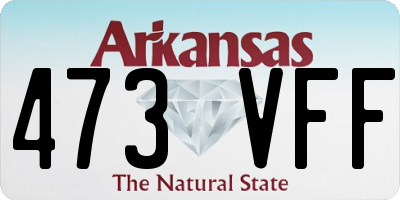 AR license plate 473VFF