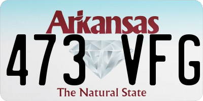 AR license plate 473VFG