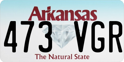 AR license plate 473VGR