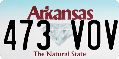 AR license plate 473VOV