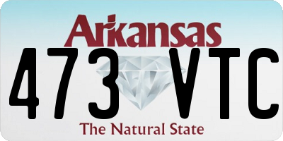 AR license plate 473VTC