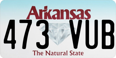AR license plate 473VUB