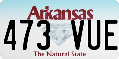 AR license plate 473VUE