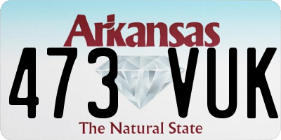 AR license plate 473VUK