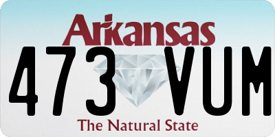 AR license plate 473VUM