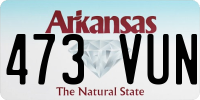 AR license plate 473VUN