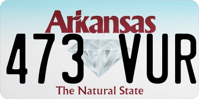 AR license plate 473VUR