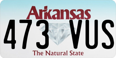AR license plate 473VUS