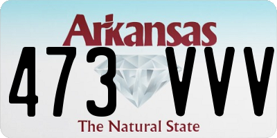 AR license plate 473VVV
