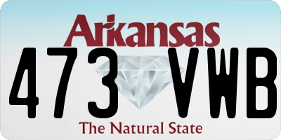 AR license plate 473VWB