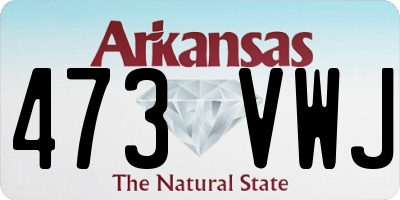 AR license plate 473VWJ