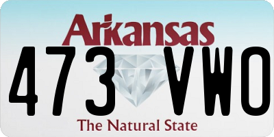 AR license plate 473VWO