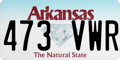 AR license plate 473VWR