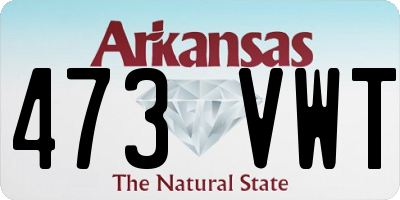 AR license plate 473VWT