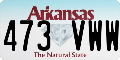 AR license plate 473VWW