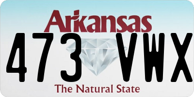 AR license plate 473VWX