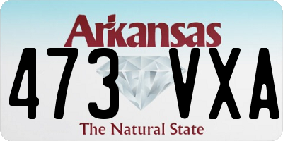 AR license plate 473VXA