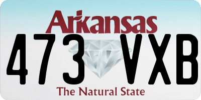 AR license plate 473VXB