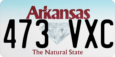 AR license plate 473VXC