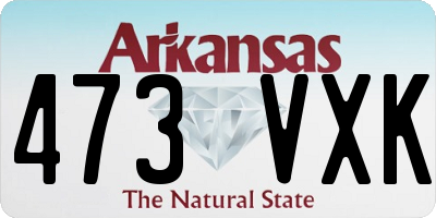 AR license plate 473VXK