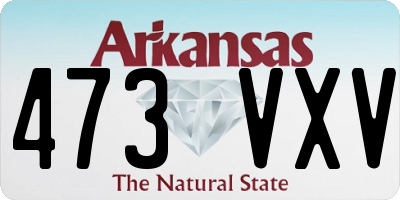 AR license plate 473VXV