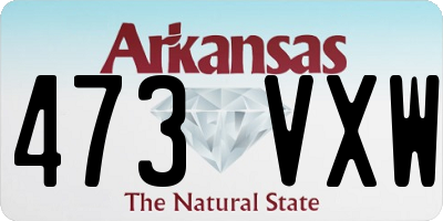 AR license plate 473VXW