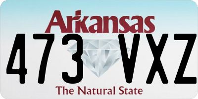 AR license plate 473VXZ