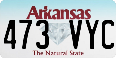 AR license plate 473VYC