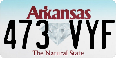 AR license plate 473VYF