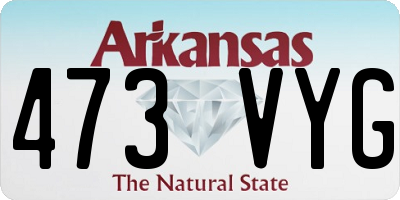 AR license plate 473VYG