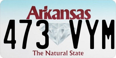 AR license plate 473VYM