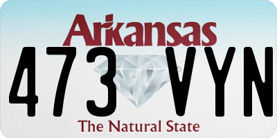 AR license plate 473VYN