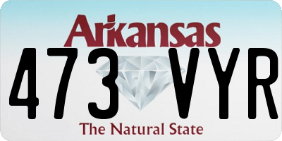 AR license plate 473VYR