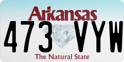 AR license plate 473VYW